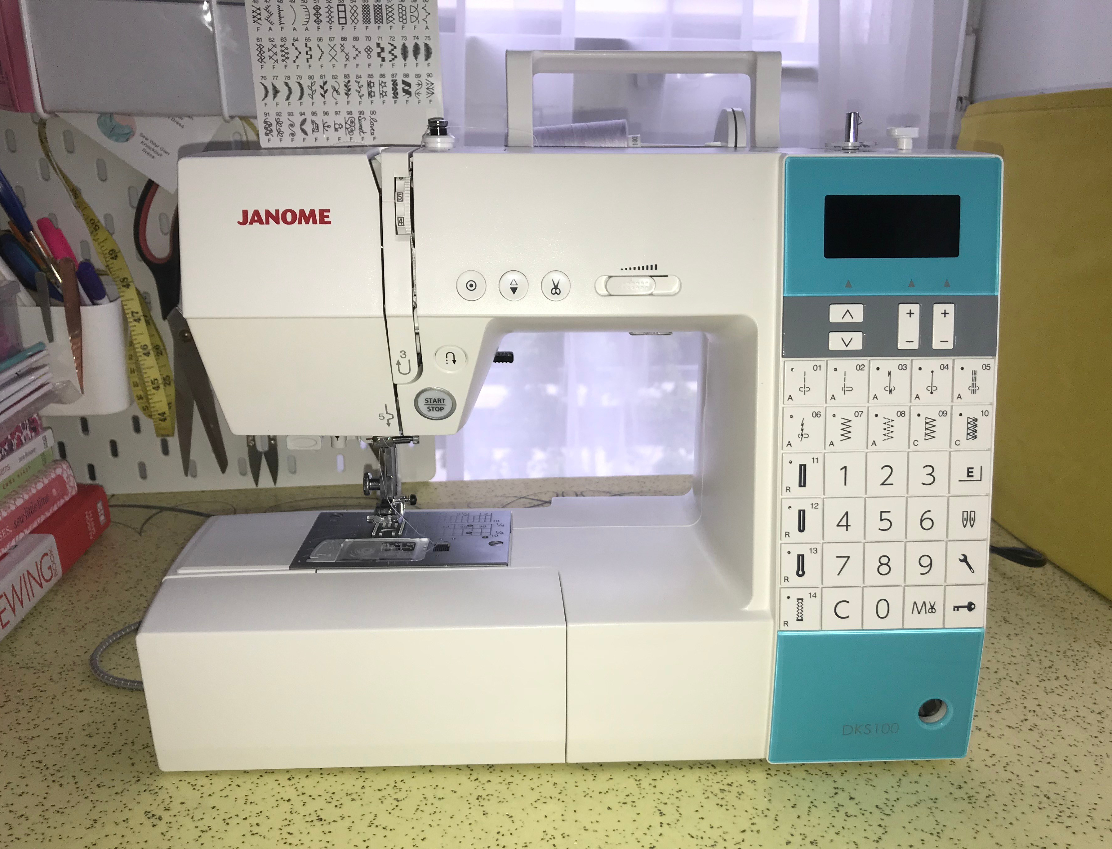 Janome DKS100 Turquoise Blue Sewing Machine